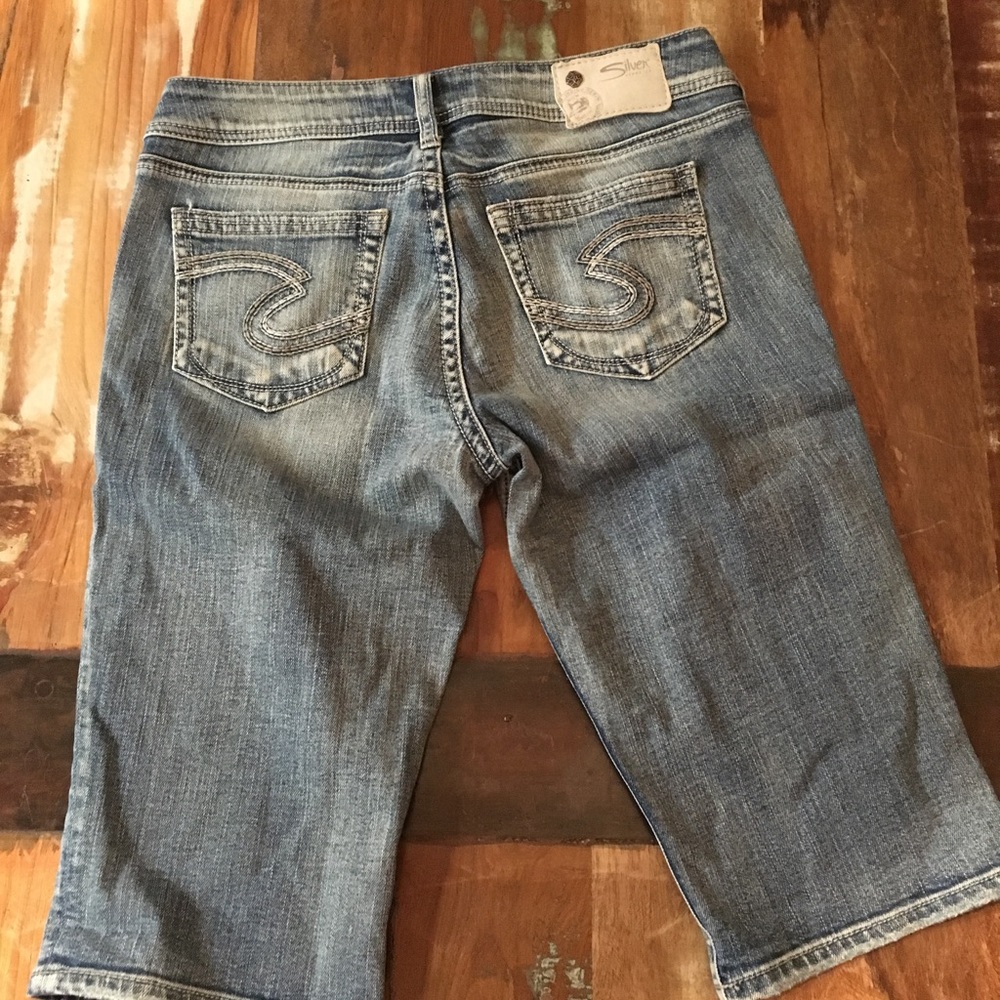 Silver Bermuda shorts